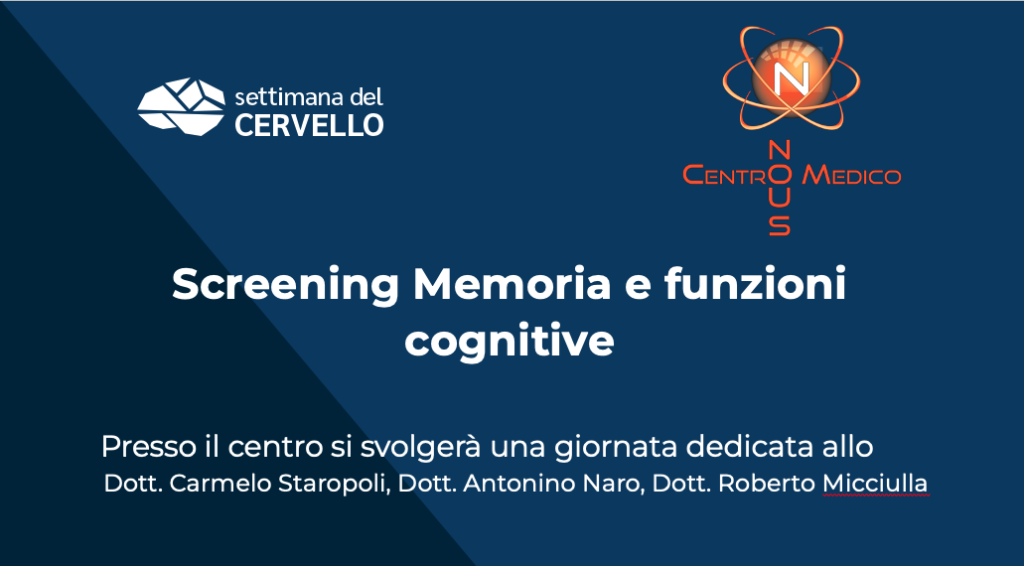 Screening Memoria e funzioni cognitive